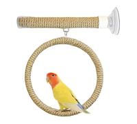 Perchoir à Ventouse pour Oiseaux, Grand Jouet en Corde Portable - Perchoir de Voyage pour Perroquet | pour, Perruche, calopsitte, pinsons, inséparables, Voiture, carrelage en Verre, fenêtre