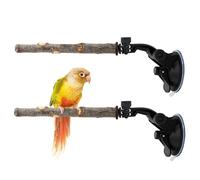 Perchoir à ventouse pour oiseaux - Perchoirs à ventouse puissante, support mobile pour oiseaux | Perchoir d'entraînement en bois avec ventouses sécurisées, oiseaux et perroquets debout pour fenêtre
