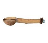 TRIXIE Perchoir pour oiseaux avec mangeoire - Fixation par vis - Noix de coco et bois - 25 cm/ø 18 mm - 58747