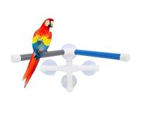 Perchoir de Douche à Ventouse pour Oiseaux, Support de Bain en PVC à Double Support pour Perroquet, fenêtre et perchoir de Douche, Jouet pour Ara, cacatoès, Gris d'Afrique,