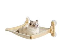 Perchoir de fenêtre pour Chat avec ventouses, hamac Pliable en Bois Robuste pour Chatons et Chats d'intérieur, Montage Mural ou Chambre d'angle, Salon d'appartement