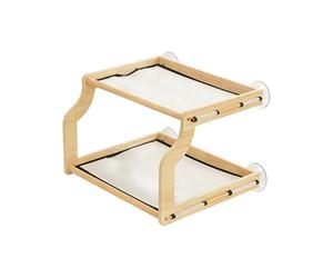 Perchoir de fenêtre pour chat - Siège à ventouse robuste, chaise longue respirante à suspendre pour chat, escalade intérieure pour se prélasser | Système de préhension sous vide sécurisé Cadre de