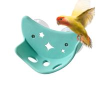 Perchoir de fenêtre pour oiseaux creux en forme d'étoile ventouse jouet | Conures Jouets pour oiseaux pour intérieur jardin, cour, patio, terrasse, porche, fenêtre, salon