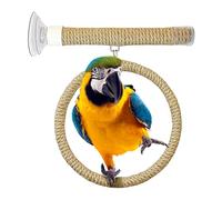 Perchoir de salle de bain pour oiseaux | Jouets en corde grands et portables, pour cages et trésors - pour perroquets cendrés perruches Calopsite canaris inséparables en verre fenêtres de salle de