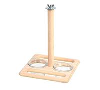 Perchoir d'entraînement pour oiseaux - Perchoir pour perroquets - Jouet de gymnastique avec tasse d'alimentation