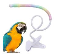 Perchoir d'entraînement pour oiseaux - Support pour cage à perroquets | | Clip de cage pliable sécurisé, construction ABS durable, longueur 22 pouces, pour calopsittes, perruches, conures