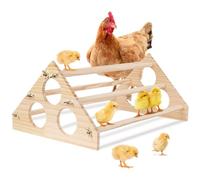 Perchoir d'entraînement pour poussins en bois, barre de perchoir de poulet, jouet de gym amusant pour poussins dans la jungle et la couveuse, 37 x 27 x 18 cm