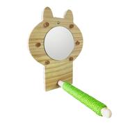 Perchoir du perchot, Jouets Oiseaux pour Conures, Jouet Miroir d'oiseau interactif avec Support de perchoir, Decorative Parrot Stand Pet Supplies, Cage Accessoires Debout pour Les tourtereaux CACCAS