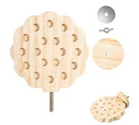 Perchoir en bois naturel conçu pour une prise en main confortable et un support stable pour pinson, perroquet, canari, perruche, inséparable