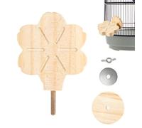 Perchoir en bois naturel conçu pour une prise en main confortable et un support stable pour pinson, perroquet, canari, perruche, inséparable
