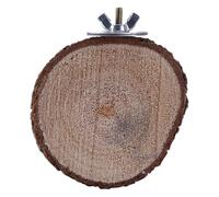 Perchoir en bois - Plate-forme - Jouet à mâcher pour petits oiseaux, perruches, pinsons pour cage - Gris africain pour petits perroquets pour grands oiseaux, conures, aras, pièces de Noël