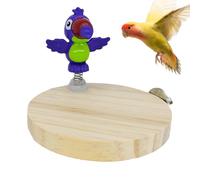 Perchoir en Bois pour Oiseaux - Outil d'entraînement avec Support de 6,3 x 3,54 Pouces | d'enrichissement d'intelligence, Utilisation pour perruches, Plate-Forme de Cintre
