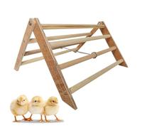 Perchoir en bois pour poussin - Fournitures de support de jouets pour oiseaux, échelle de perchoir d'activité de gym, station de repos en bois massif, prise en main confortable sûre, structure de jeu