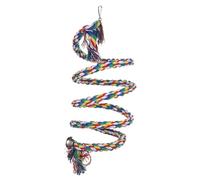 Perchoir en corde pour calopsitte, jouet balançoire coloré, accessoire de jeu pour cage à oiseaux, perruche, conure, canari, hamster, activité d'intérieur à mâcher, aire de jeu sûre pour animaux de
