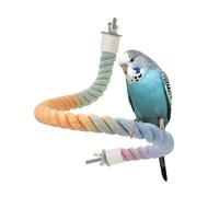 Perchoir en Corde pour Oiseaux,Balançoire Perroquet Pliable de 13,8"/31,5",Accessoires Colorés pour Cage a Oiseaux pour Perroquets,Calopsittes,Conures,Perruches