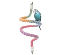 Perchoir en Corde pour Oiseaux,Balançoire Perroquet Pliable de 13,8"/31,5",Accessoires Colorés pour Cage a Oiseaux pour Perroquets,Calopsittes,Conures,Perruches