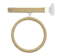 Perchoir en Corde pour Oiseaux - Support à Ventouse Portable | Installation sans perçage Jouet pour Perroquet sur Pied pour Escalade pour fenêtre, carrelage, Cage en Verre, Perruche, cacatoès,