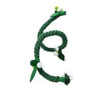 Perchoir en corde pour perroquet - Jouet à mâcher en coton souple - Vert - Corde d'escalade - Pour cacatoès, inséparables, conures, perruches, perruches - Jouer à l'exercice