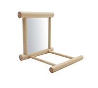 Perchoir miroir pour oiseaux - Miroir Perruche Oiseau pour Cage,Support de miroir pour oiseaux de compagnie, jouets de perruche, jouet de perroquet interactif pour perroquet ara gris africains Teksome