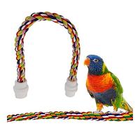Perchoir multicolore en coton, corde élastique pour oiseaux, perchoir pour perroquet, corde d'escalade, perchoirs de douche pour oiseaux pour cages à oiseaux, jouet d'équilibre, perchoir pour cage à