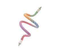 Perchoir multicolore en fil d'acier coloré réglable pour cage à oiseaux, balançoire, accessoires de cage à calopsittes