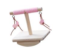 Perchoir multifonction en bois pour oiseaux, support à bascule pour escalade, mastication et jeu de fiançailles pour perroquets