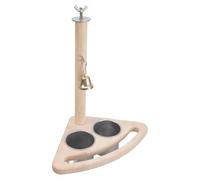 Perchoir multifonction pour perroquets avec mangeoire et perchoir