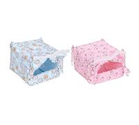 Perchoir multifonction pour perroquets - Couverture en fourrure - Jouet pour conure - Jouet de tente pour perroquet