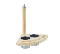 Perchoir multifonctionnel pour perroquets - Jouet pour oiseaux - Tasses d'alimentation pour oiseaux