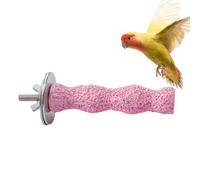 Perchoir naturel pour oiseau - Bâton de meulage de pierre, jouet à mâcher au calcium, limage des griffes de sable | Coupe-ongles pour perroquets, perruches, calopsittes, inséparables, conures, hamster