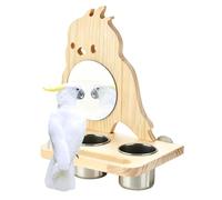 Perchoir Oiseaux Miroir et Aire de x Ludique en Bois