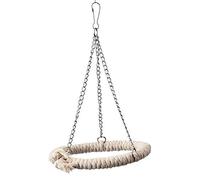 Perchoir Perroquet, perchoir Oiseaux balançoire Suspendus Perroquet Peluche lit à Anneaux de Corde de Coton Souples pour perroquets Conures aras Cockatiels
