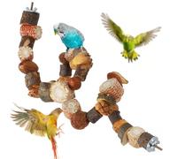 Perchoir Perroquet, Perchoir Oiseaux Jouet Perruche Cage Accessoire pour Calopsitte Inséparables Canaris malléable grâce au renforcement du Fil (80cm)