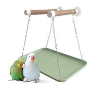 Perchoir Perroquet Perruche Bâton À Mâcher Jouet d'exercice avec Support Et | Perchoirs pour perroquets Pour Inséparable Dressage Extérieur Nid Calopsitte Conure Animal De