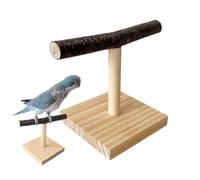 Perchoir Perrot - 15x12cm en Bois de Poche en Bois Perch à Oiseaux, entraînement Portable Playstand | Toys à Cage à Oiseaux pour calques, Conures, pacaws | Interactif, Robuste et Multifonctionnel