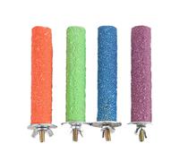 Perchoir pour cage à oiseaux - Bâton de meulage givré, outil d'affûtage des griffes de perroquet, jouet de perche texturé, accessoire de cage durable | Support de soin des griffes sûr, barre debout co