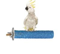 Perchoir pour cage à oiseaux, de ponçage givrée, support de perchoir | légèrement givré, barre de frottement protectrice en sable de quartz naturel, tige d'entretien pour coupe des griffes