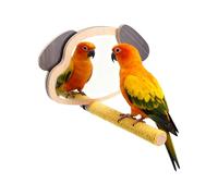 Perchoir pour cage à oiseaux - Jouet d'escalade avec miroir d'oreille pour chiot - Centre d'activité | Pour perruches, pinsons ennuyeux et stimulation mentale lorsque vous êtes seul dans la zone de