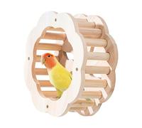Perchoir pour Cage à Oiseaux | Roulette en Bois pour Perchoir d'oiseaux - Jouet d'Enrichissement pour Conures,pour Conures Perruches Canaris et Inséparables