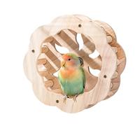 Perchoir pour Cage à Oiseaux - Roulette en Bois pour Perchoir d'oiseaux | Jouet Interactif Bascule pour Perruches,pour Conures Calopsittes Perruches et Inséparables à la Maison