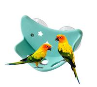 Perchoir pour cage à perruches en forme d'étoile avec ventouse | Jouets d'enrichissement d'oiseaux pour extérieur, intérieur, patio, terrasse, porche, fenêtre, maison, cuisine, salon