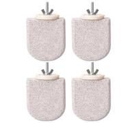 Perchoir pour Cage Oiseau - 4 Pièces Support pour Cage en Pierre Volcanique Givré - Jouets à Mâcher et Griffer pour Dresser Conures et Calopsittes,pour Nid Extérieur et Animal