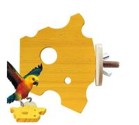 Perchoir pour Cage Oiseaux,Jouet en Forme de Fromage,Accessoires pour Cage d'oiseaux | pour Canaris Conures Usage Intérieur Extérieur Jardin Volière
