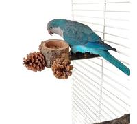 Perchoir Pour Oiseaux 2-en-1 Jouet En Bois Pour Mangeoire Et Cage Pour