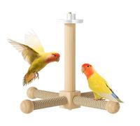 Perchoir pour Oiseaux Bâton à Griffer en Bois pour Griffes et Bec | Jouet Tournant pour Perroquets pour Perruches Calopsittes Conures et Canaris