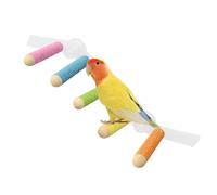 Perchoir pour oiseaux de cage - échelle grimpable pour calopsite, perchoir avec ventouse économe de l'espace pour cage pour perroquets, perruches, calopsittes et cônes pour mur et fenêtre