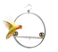 Perchoir pour Oiseaux d'Intérieur | Grille Circulaire Suspendue en Acier Inoxydable - Perchoir Circulaire avec Crochet et Mangeoires Intégrées | pour Propriétaires d'animaux Intérieur
