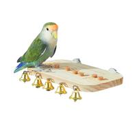 Perchoir pour oiseaux - Jouet balançoire pour oiseaux - Barres d'exercice - Accessoires naturels avec clochette pour petits animaux et oiseaux - Balcon terrasse