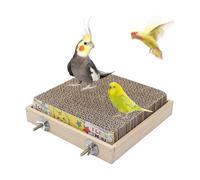 Perchoir pour Oiseaux | Jouet en Carton à Mâcher pour Perroquets - Perchoirs Interactifs à Détruire pour Jeu d'Enrichissement Perroquets Conures Canaris Perruches Calopsittes Perruches Ondulées