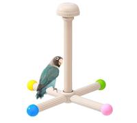 Perchoir pour Oiseaux,Jouet Interactif Rotatif a 360°,Amovible et Lavable,pour Perroquets,Conures,Calopsittes,Inséparables,Perruches,Perruches Moines,Caïques et Pionus